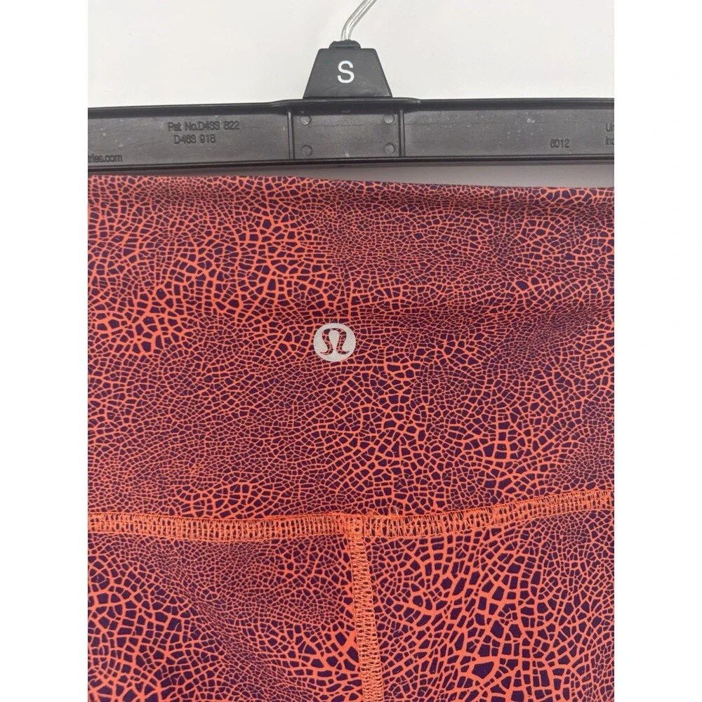 Lululemon 4 Wunder Train High-Rise 25” Leggings in Crackle Glaze Vintage Orange